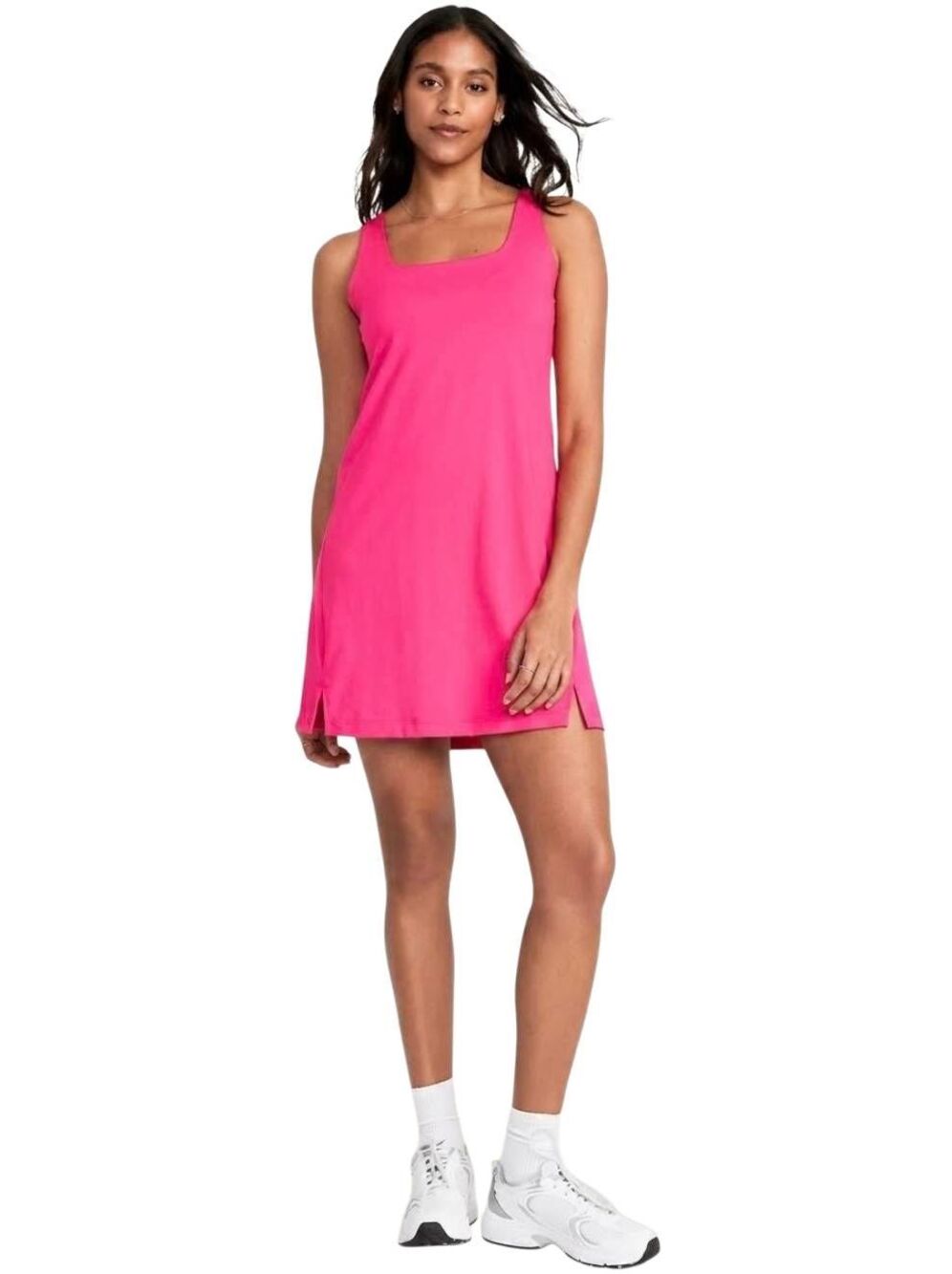NWOT Old Navy Pink PowerSoft Square-Neck Athletic Dress - Size S